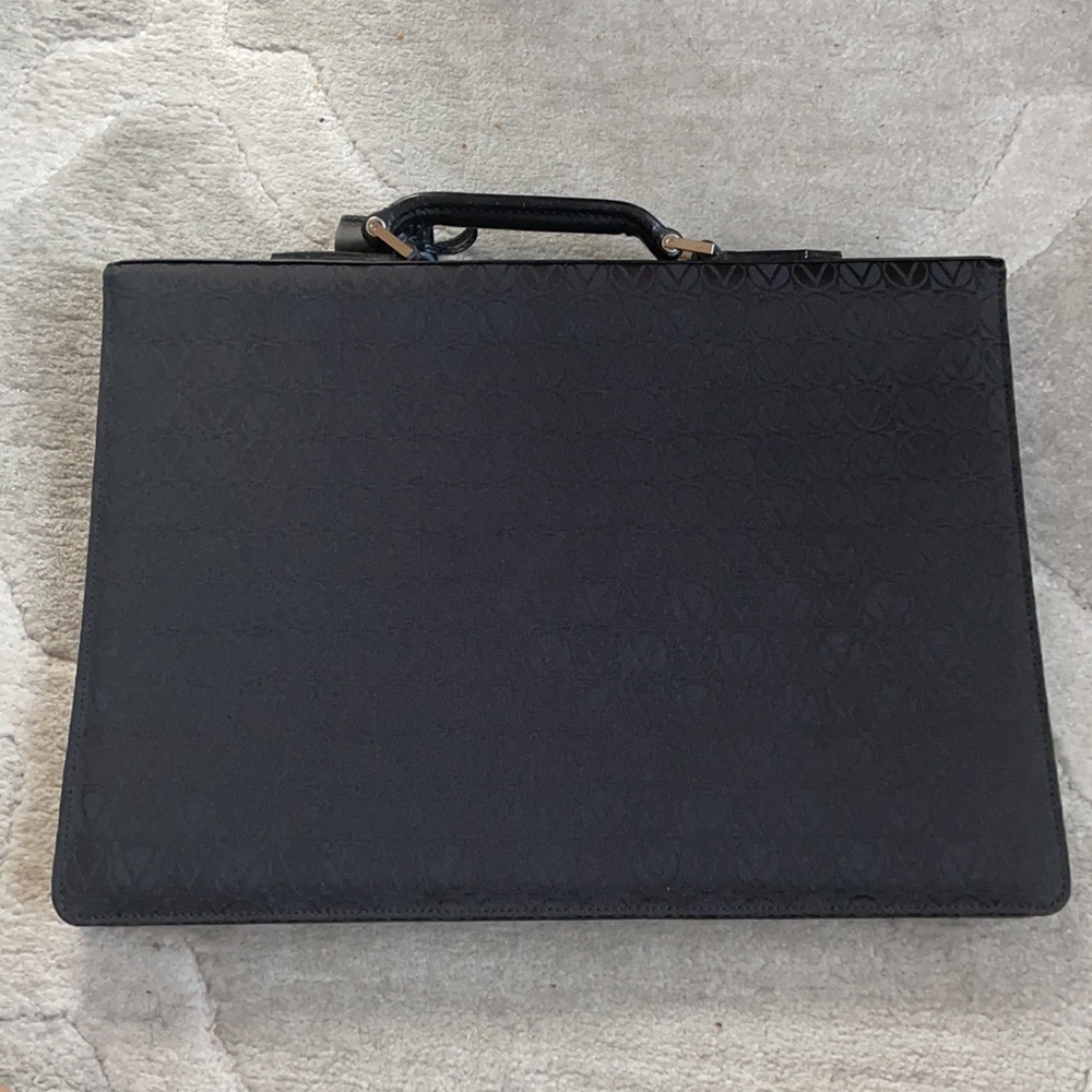 Valentino Garavani briefcase in black leather - Picture 5 of 10